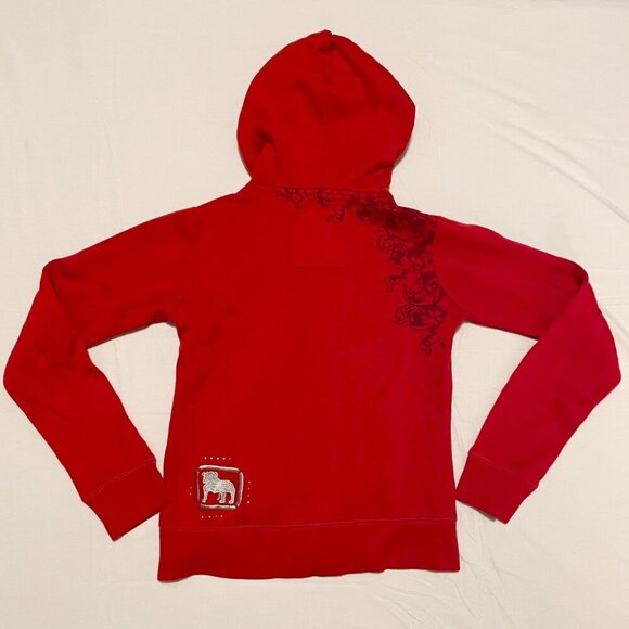 Exco Y2K Boys Size Medium Zip Up Hoodie Sweater Red - Picture 11 of 16